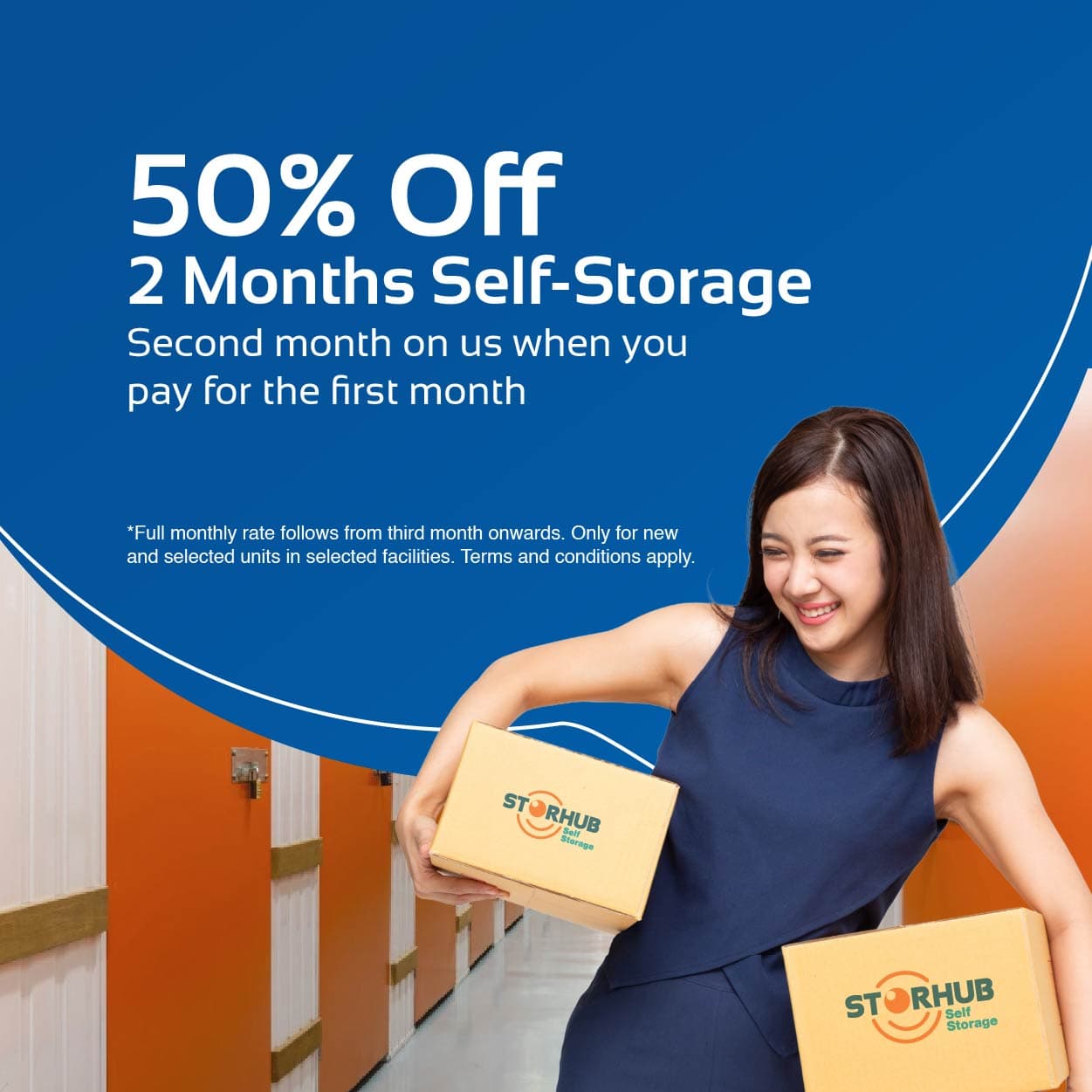 50% Off 2 Months Self-Storage at StorHub Old Klang Road